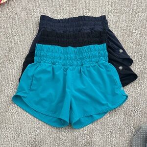 Athleta Girl Run Free 2.5" Short, size M lot of 3